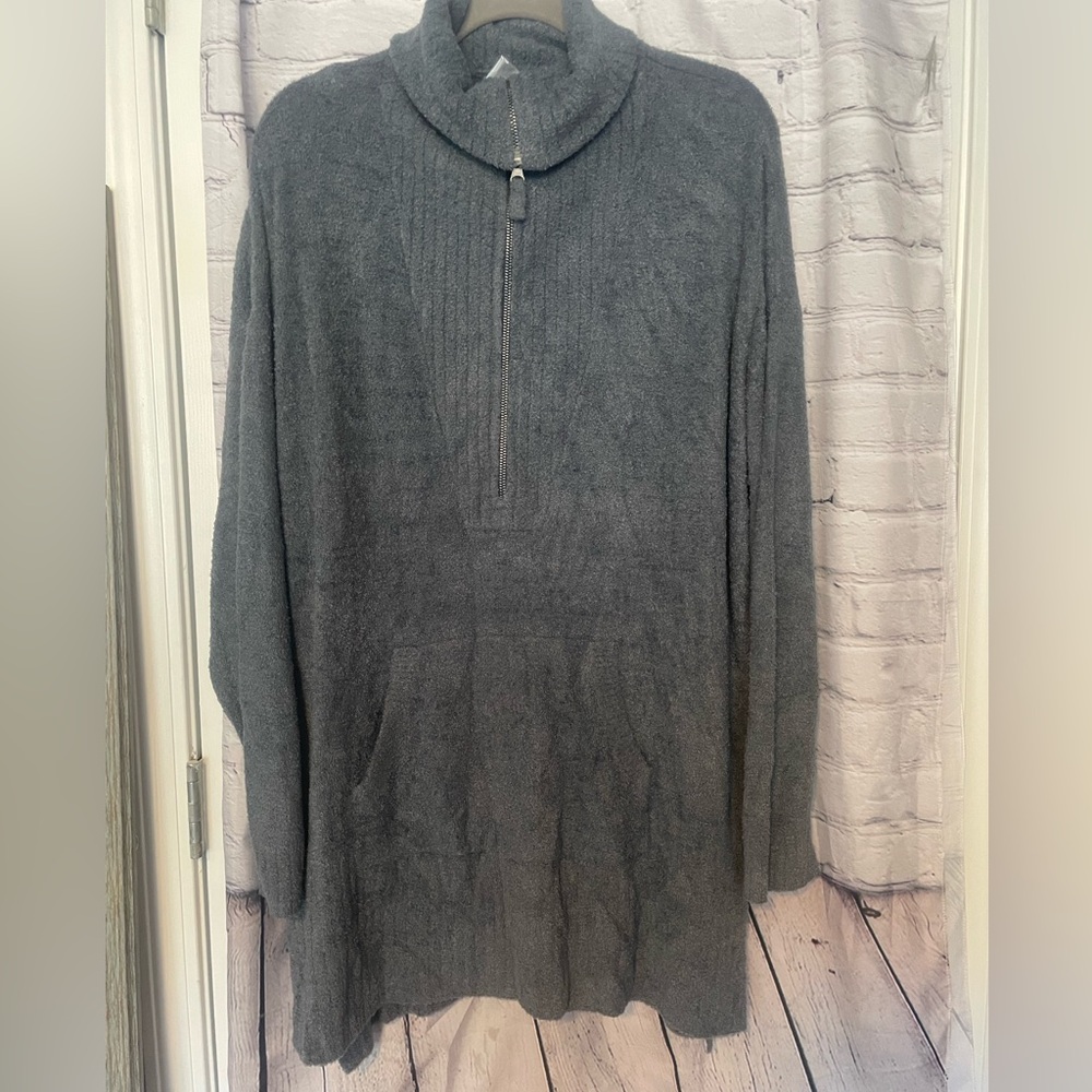 Barefoot Dreams CozyChic Lite High Rib Half Zip Tunic